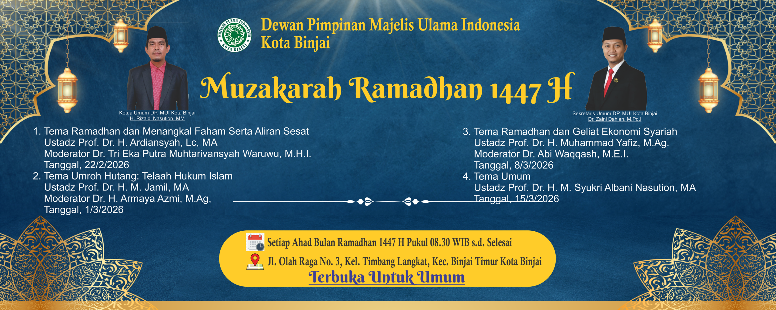 Empat Guru Besar UINSU Jadi Narasumber Muzakarah Ramadhan MUI Binjai